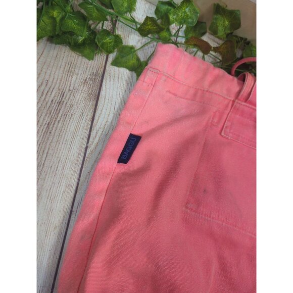 Baggu NEON PINK Coral Canvas Drawstring Foldover Rucksack Backpack - Picture 6 of 8